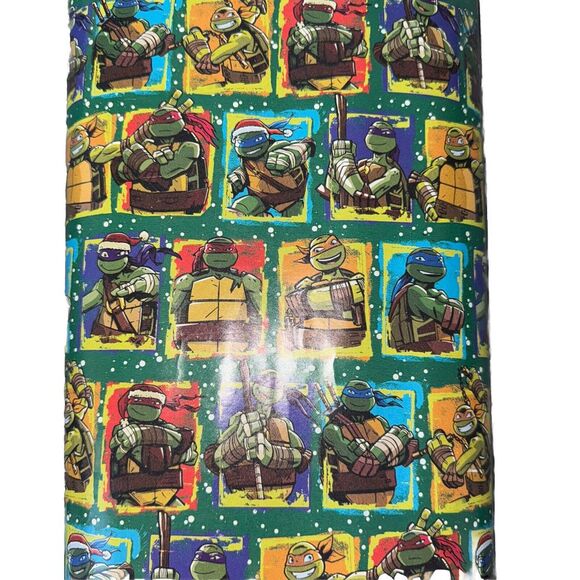 TMNT Turtles Gift Wrap, 1 Roll Wrapping Paper 2016 Teenage Mutant Ninja Turtles - Picture 1 of 8